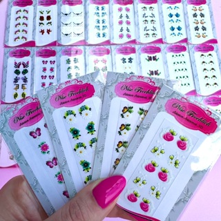 Kit 200 adesivos de unhas para decoração de unha - 20 cartelas em Oferta na Shopee