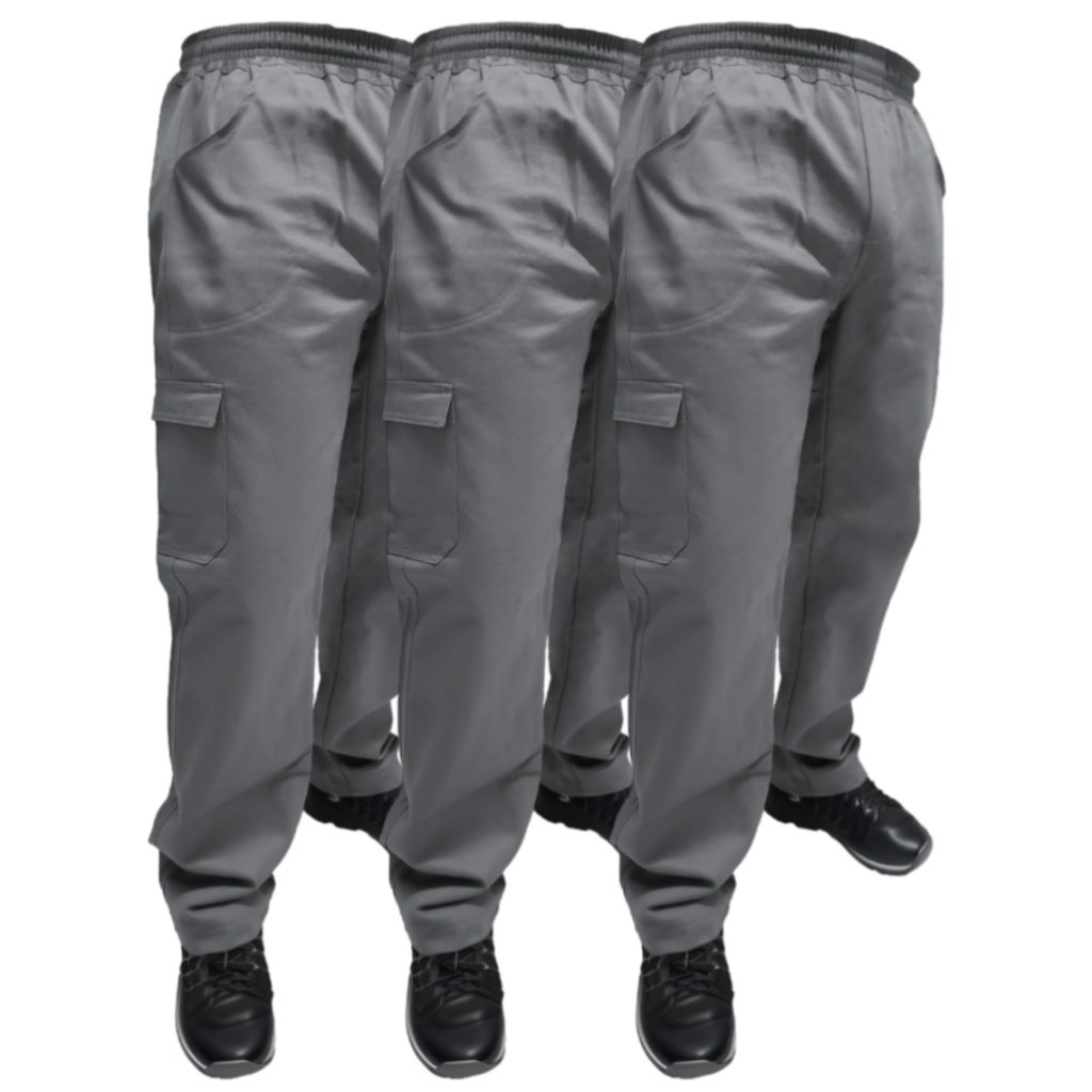 Kit com 3 Calça de Uniforme Operacional Cargo - Terminal de Carga Brim Profissional Reforçada Kit com 3 Calça de Uniforme Operacional Cargo - Terminal de Carga Brim Profissional Reforçada
