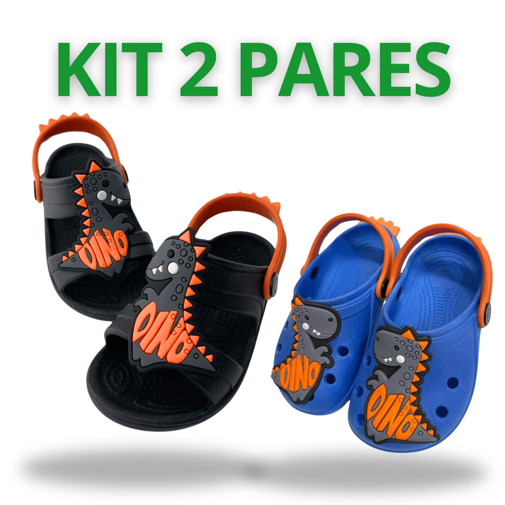 Kit 2 Pares Infantil Masculino Babuche E Papete Para Meninos Envio Rápido