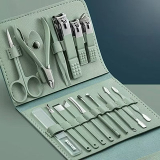 Kit 16 Pçs Cortador De Unhas Pedicure Tesoura Prego Conjunto De Ferramentas Em Aço Inoxidá...