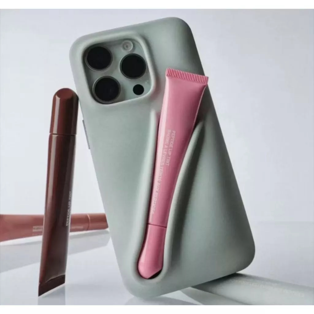 Capa Capinha Case com suporte para gloss e Batom 3D moda case Luxo Alta proteção para Iphone
