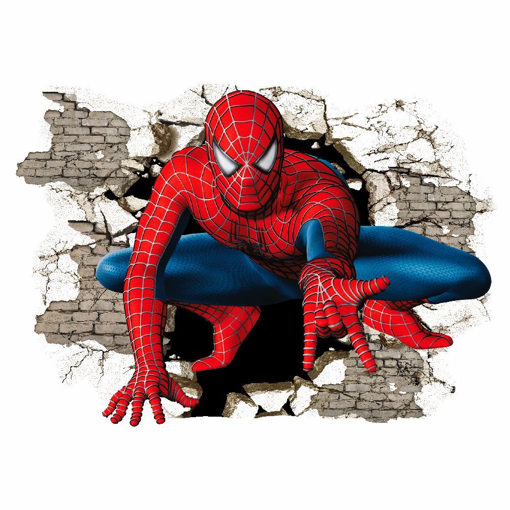 Adesivo Parede Buraco 3d tamanho 130cmx90cm Homem Aranha em Oferta na Shopee