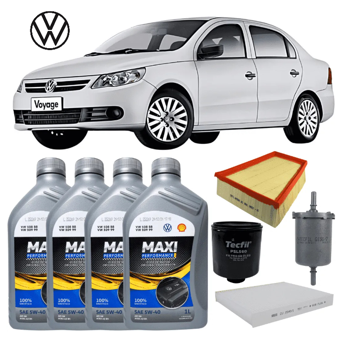 Kit Troca de Óleo e Filtros 5w40 Sintético Original Volkswagen Voyage 1.6 8V 2008 Á 2015 em Oferta na Shopee