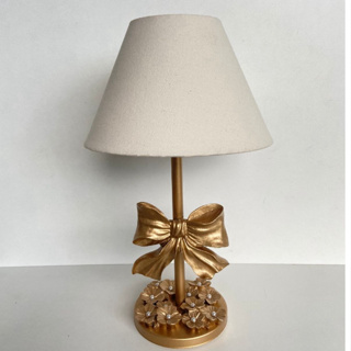 Abajur Luminária Menina Laço e Flores Dourado Bebê em Oferta na Shopee