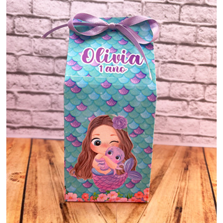 20 Caixinhas Milk Sereia Cute Personalizada  Com Nome  Festas Personalizados em Oferta na Shopee