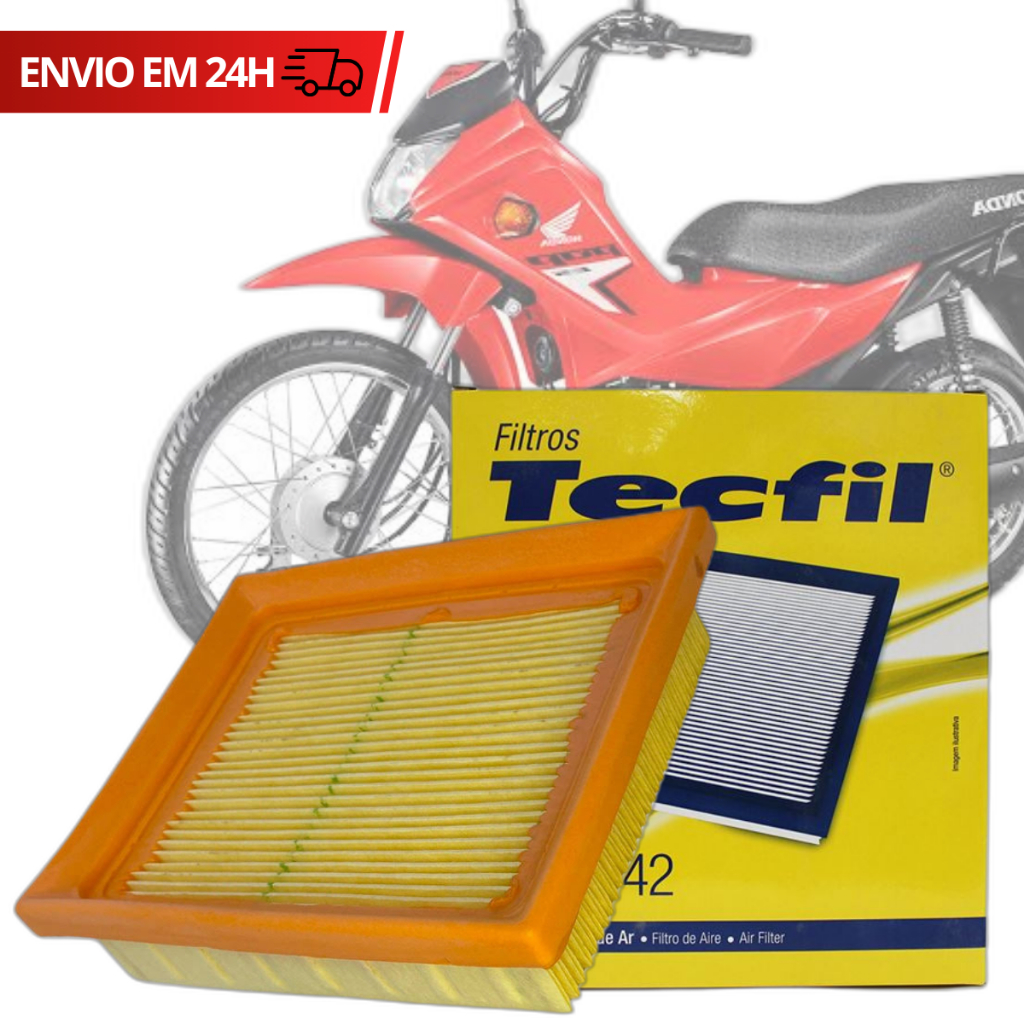 Filtro de Ar Elemento Modelo Original Honda Moto Pop 100 e 110 110i Todos os Anos