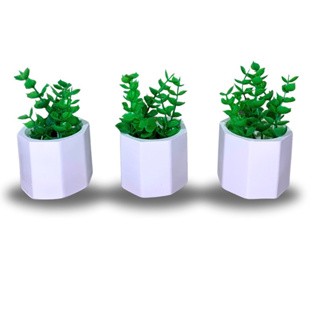 kit com 50 vasos 5x5cm com plantas artificiais em Oferta na Shopee