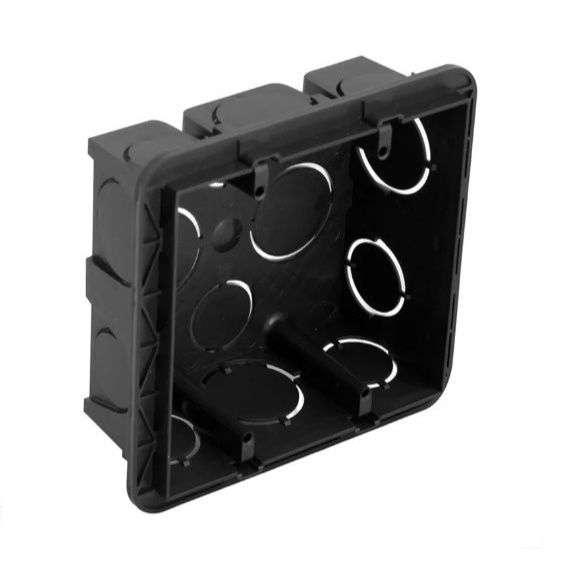 Kit 30 Caixa De Luz 4x4 PRETA Quadrada Para Obras Construção Energia Elétrica Top