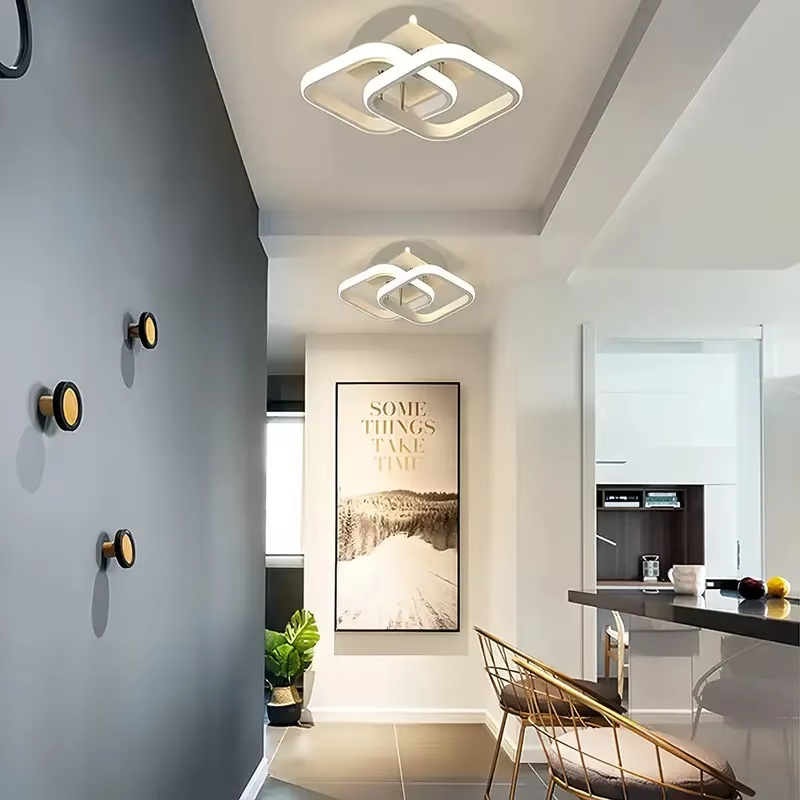 Luminaria teto moderna plafon led 3/1 lustre para quarto, sala, escritorio, corredor, cozinha