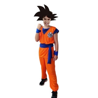 Fantasia Cosplay Goku Dragon Ball Z + Cabelo Brinde em Oferta na Shopee