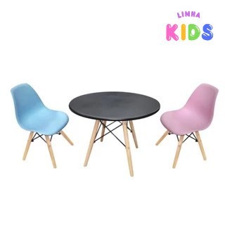 CONJUNTO MESA EAMES INFANTIL 60CM + 2 CADEIRAS em Oferta na Shopee