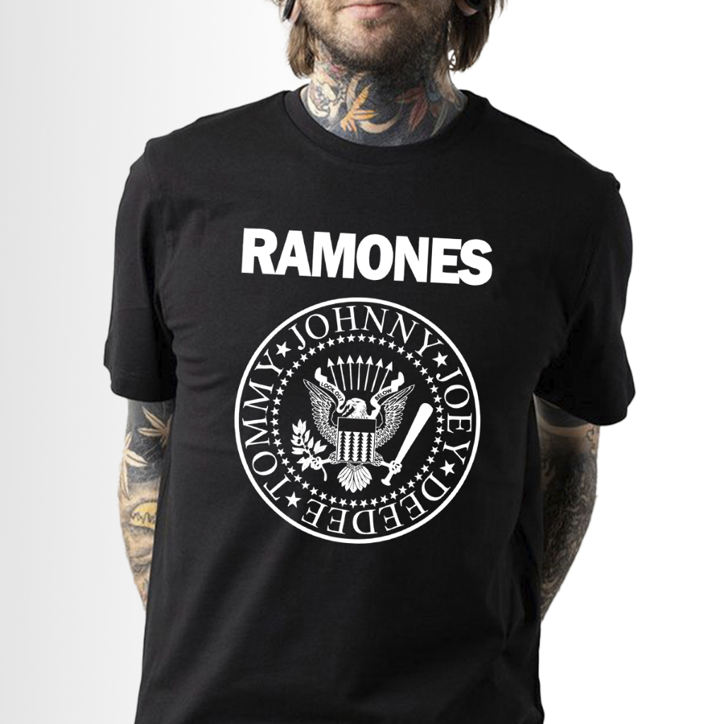 Camisa Camiseta Ramones Banda de Rock Unissex 100% Algodão em Oferta na Shopee