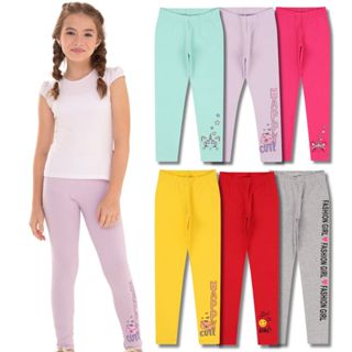Kit Sortido de 5 Calças Leggings de Cotton para Meninas Tamanho 2 ao 10 Roupa Infantil Menina Bebê em Oferta na Shopee
