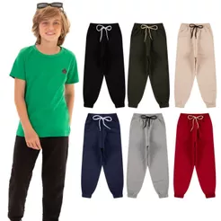 Kit 2 Calças Jogger para Meninos Conforto e Estilo Tamanho 2 ao 10