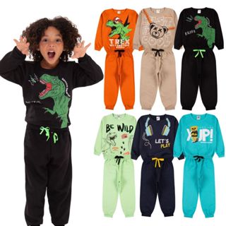 Kit Sortido 6 Peças de Roupas Masculino Infantil Inverno – 3 blusas casacos + 3 calças de 1 ao 10 em Oferta na Shopee