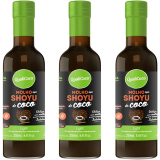 Kit 3 Shoyu De Coco Light QualiCoco 250ml em Oferta na Shopee