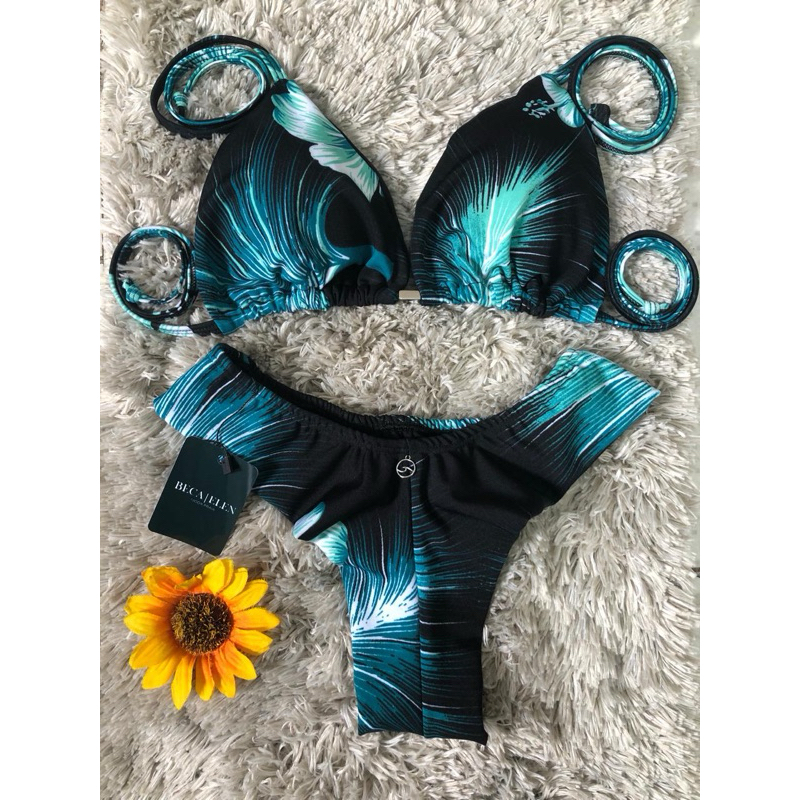 Biquini feminino , busto cortininha e calcinha asa delta , com Bojo REMOVIVEL e calcinha fio duplo em Oferta na Shopee