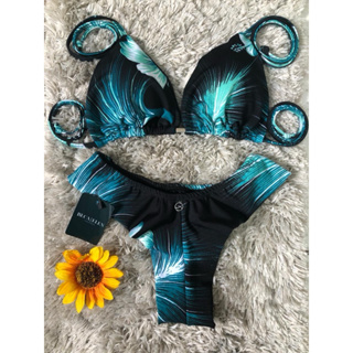 Biquini feminino , busto cortininha e calcinha asa delta , com Bojo REMOVIVEL e calcinha fio duplo em Oferta na Shopee