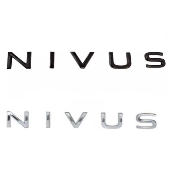 EMBLEMA NIVUS BLACK PIANO/CROMADO 2020 LETREIRO NIVUS (2020/..