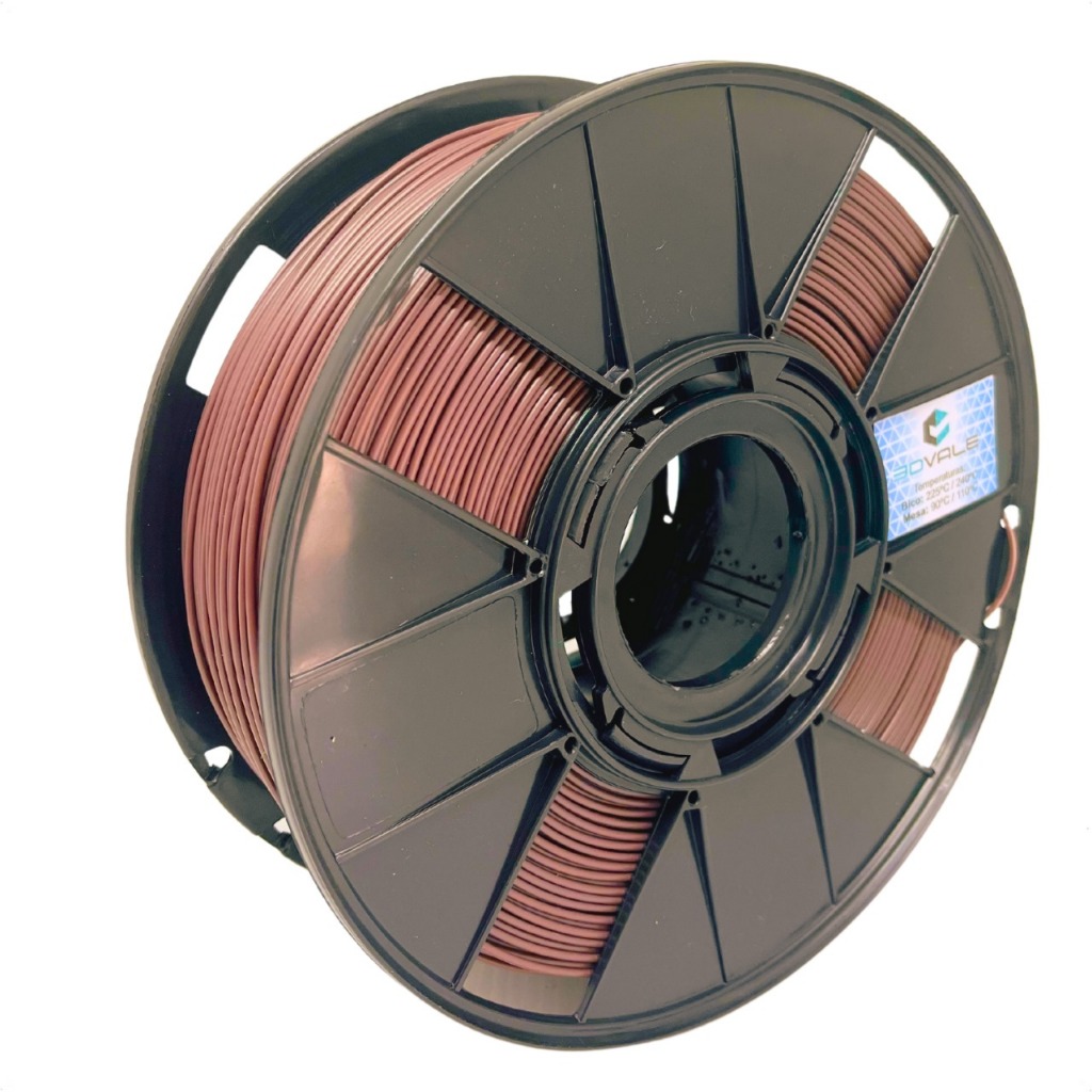 1kg De Filamento PLA 3dvale Marrom Para Impressora 3d
