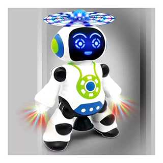 Brinquedo Robô Dança Dançarino Gira 360 Graus Robot Som e Luz Led Música Criança em Oferta na Shopee