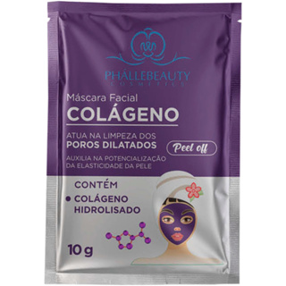 Máscara Facial Peel Off Colágeno PhálleBeauty PH0516 em Oferta na Shopee