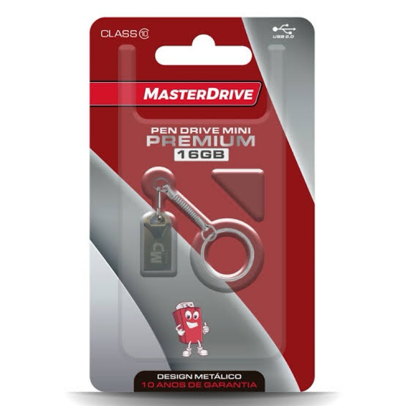 Mini Pendrive 16gb Usb 2.0 Masterdrive Original Atacado