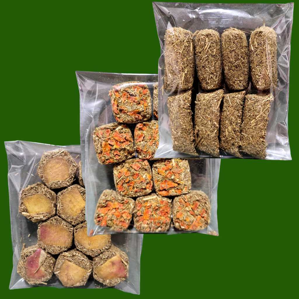 Kit Com 3 Petiscos Para Roedores (Coelho, Chinchila, Porquinho da Índia..) em Oferta na Shopee