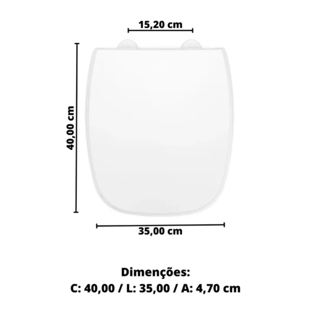 Assento Vaso Sanitário Avant Art Incepa Original Branco Soft Close Branco — imagem 2 de 2