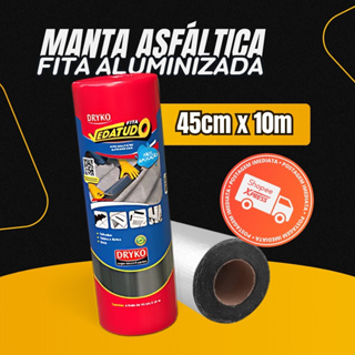 Manta Asfáltica Fita Auto Adesiva Aluminizada - 45cm X 10m Dryko em Oferta na Shopee