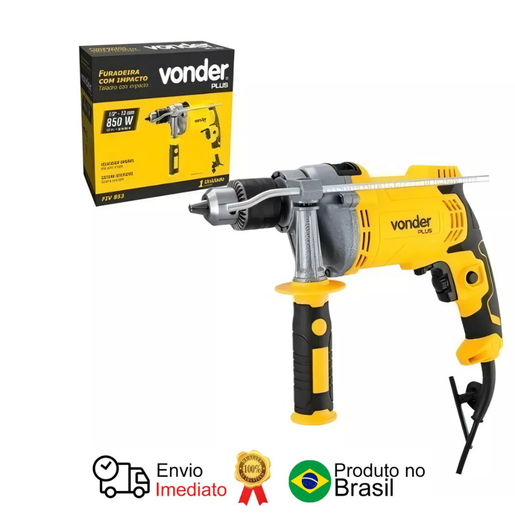 Furadeira Impacto 1/2' 850 W Fiv 853 220 V Vonder Plus em Oferta na Shopee