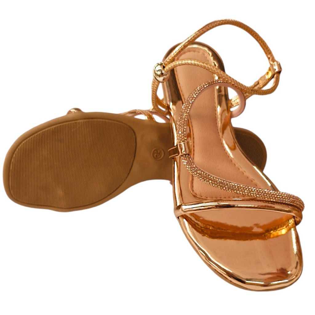 Sandália Rasteira feminina traseiro regulagem com Brilho Strass em S Colorido em Oferta na Shopee