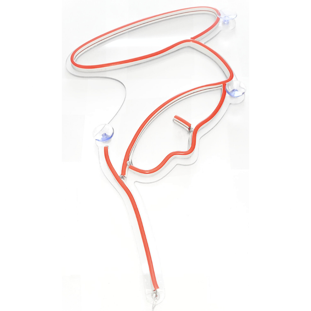 Luminoso Led Maria Neon Parabrisa Cabine Caminhao Bivolt Vermelho