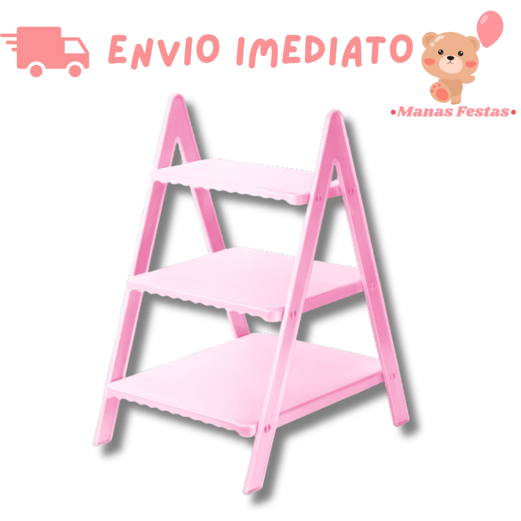 Escadinha Decorativa Porta Doces para Decorações e Festas (+8 Cores) em Oferta na Shopee