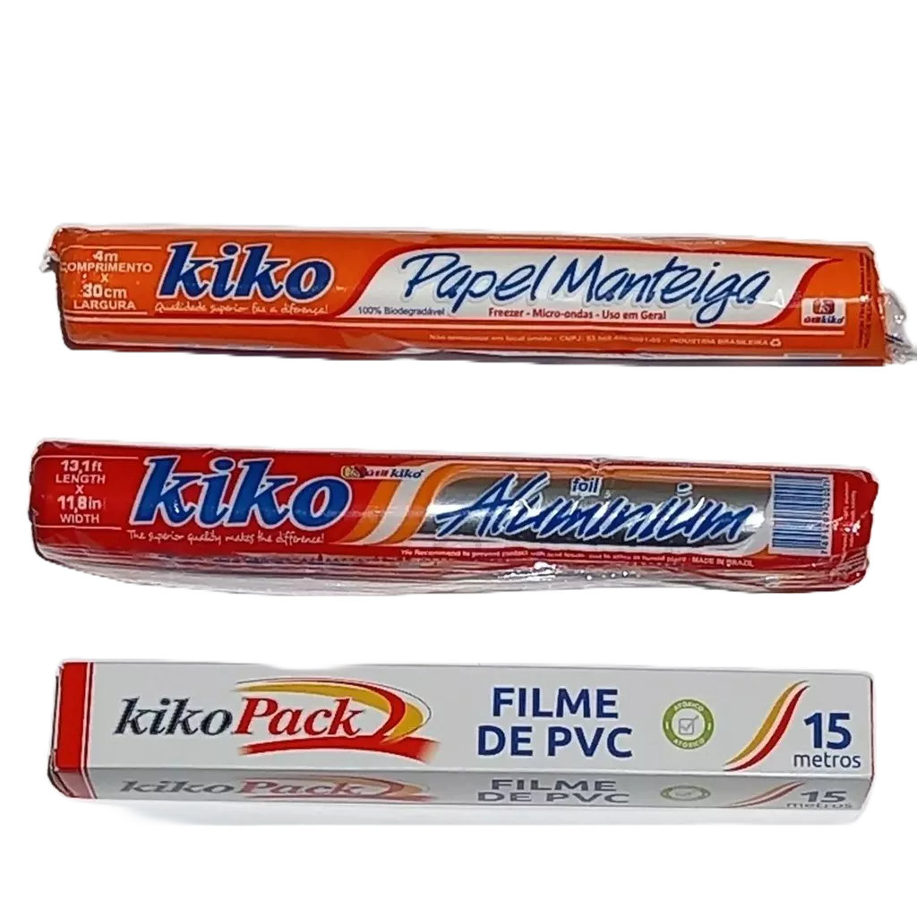 Papel Manteiga + Filme De PVc + Papel Alumínio Utilidade Para A Cozinha e Dia Dia 3 Unidades