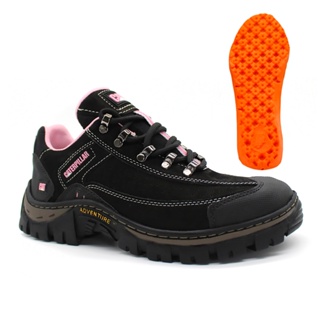 Bota Botina Caterpillar Feminino Em Couro Legítimo + Palmilha em Gel Envio Rápido em Oferta na Shopee