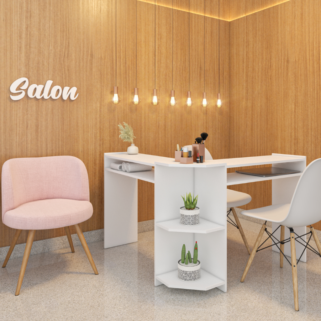 Mesa Manicure L Para Salao Cabelereiro Beleza Super Oferta Nail Designer em Oferta na Shopee