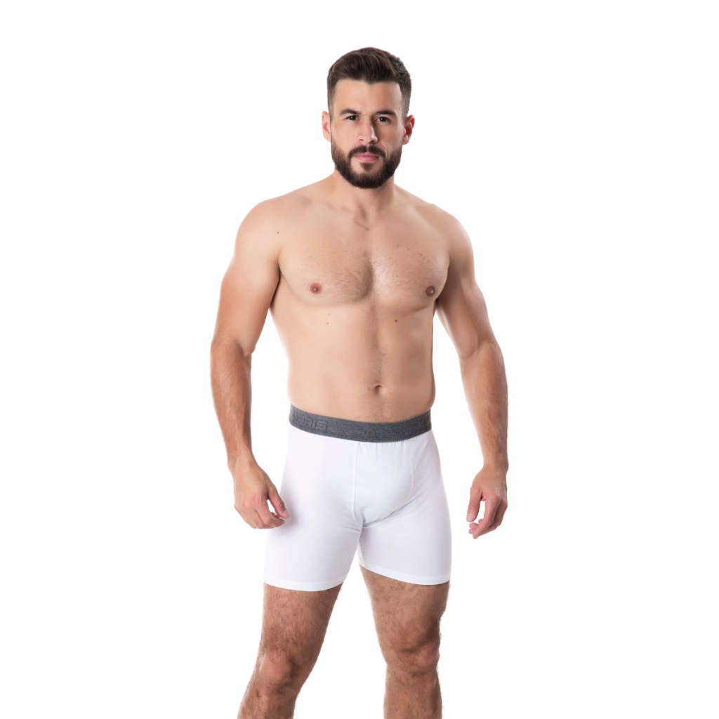 Cueca Boxer Long Leg Ciclista Microfibra Light Lisa Ligner