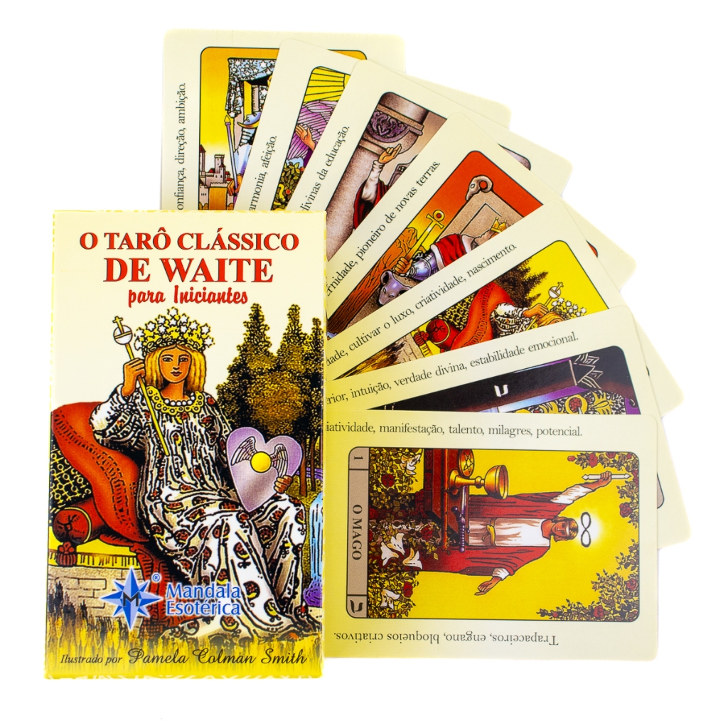 O Tarô Classico De Waite Para Iniciantes 78 Cartas Informativas Plastificadas e Manual em Oferta na Shopee