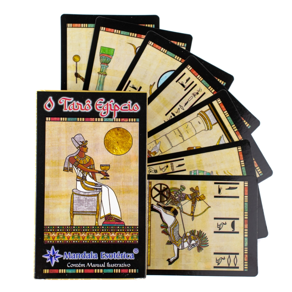 Baralho O Tarot Egípcio 78 Cartas Plastificado Manual em Oferta na Shopee