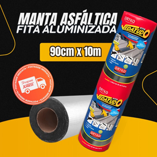 Fita Adesiva De Manta asfáltica adesiva Aluminizada Dryko - 90cm x 10m - VEDATUDO DRYKO em Oferta na Shopee