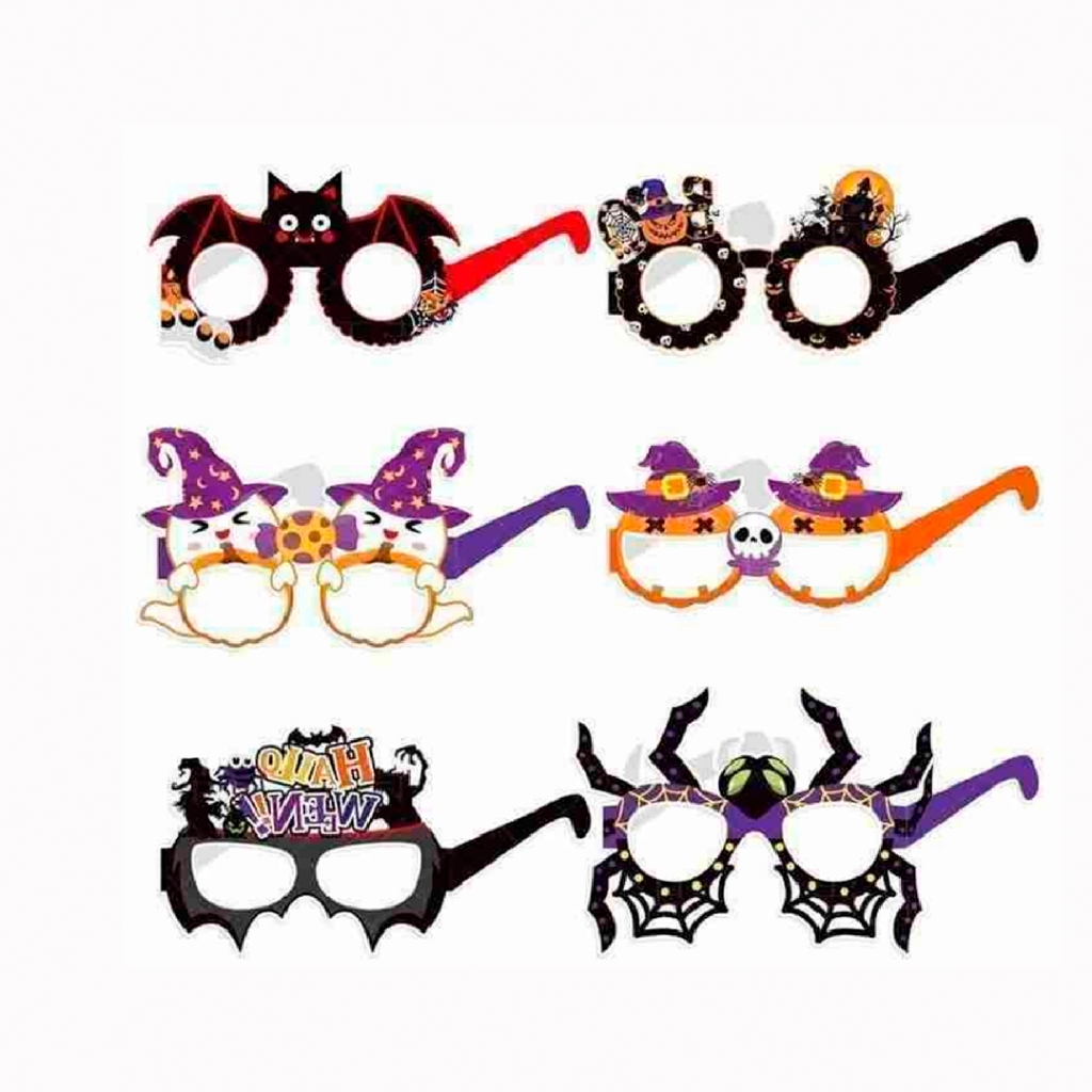 6 Unidades Óculos Halloween Sortidos