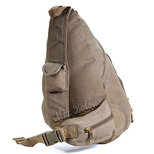 Detalhes do Mochila Lona Reforçada Alça Transversal Excelente Qualidade