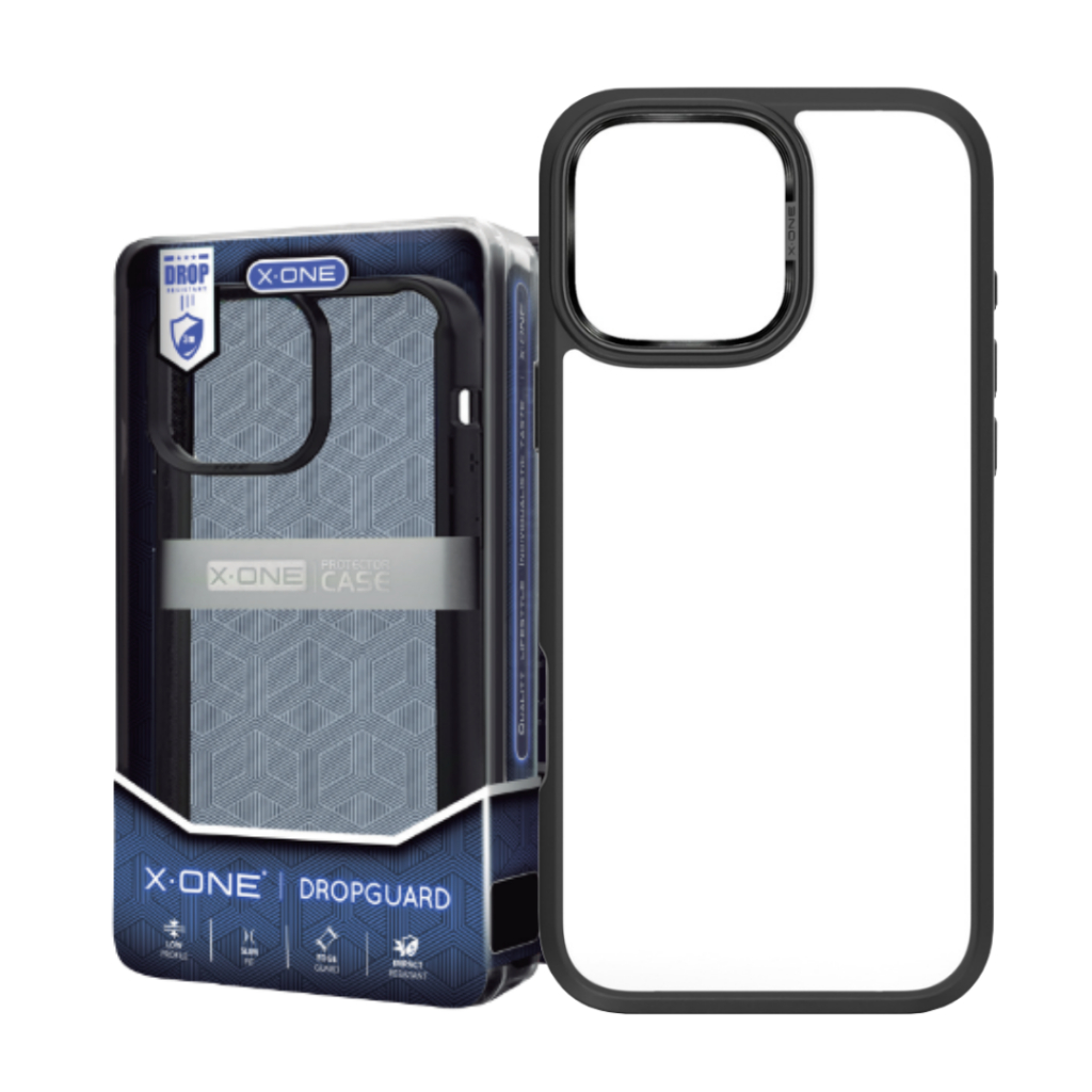 Capa Capinha Iphone 16 Plus e Pro Max X-One Preto Transparente Anti-Amarelamento Case Premium