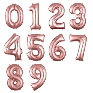 KIT C/ 2 Balão metalizado diversas cores número 70cm aniversário festa cor ROSE ( LER DESCRIÇÃO ) em Oferta na Shopee