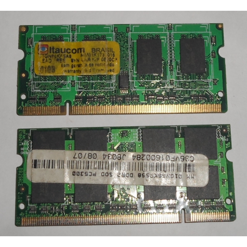 Memoria Notebook DDR 2 - 1GB - 2RX16 - PC5300  - O Par.