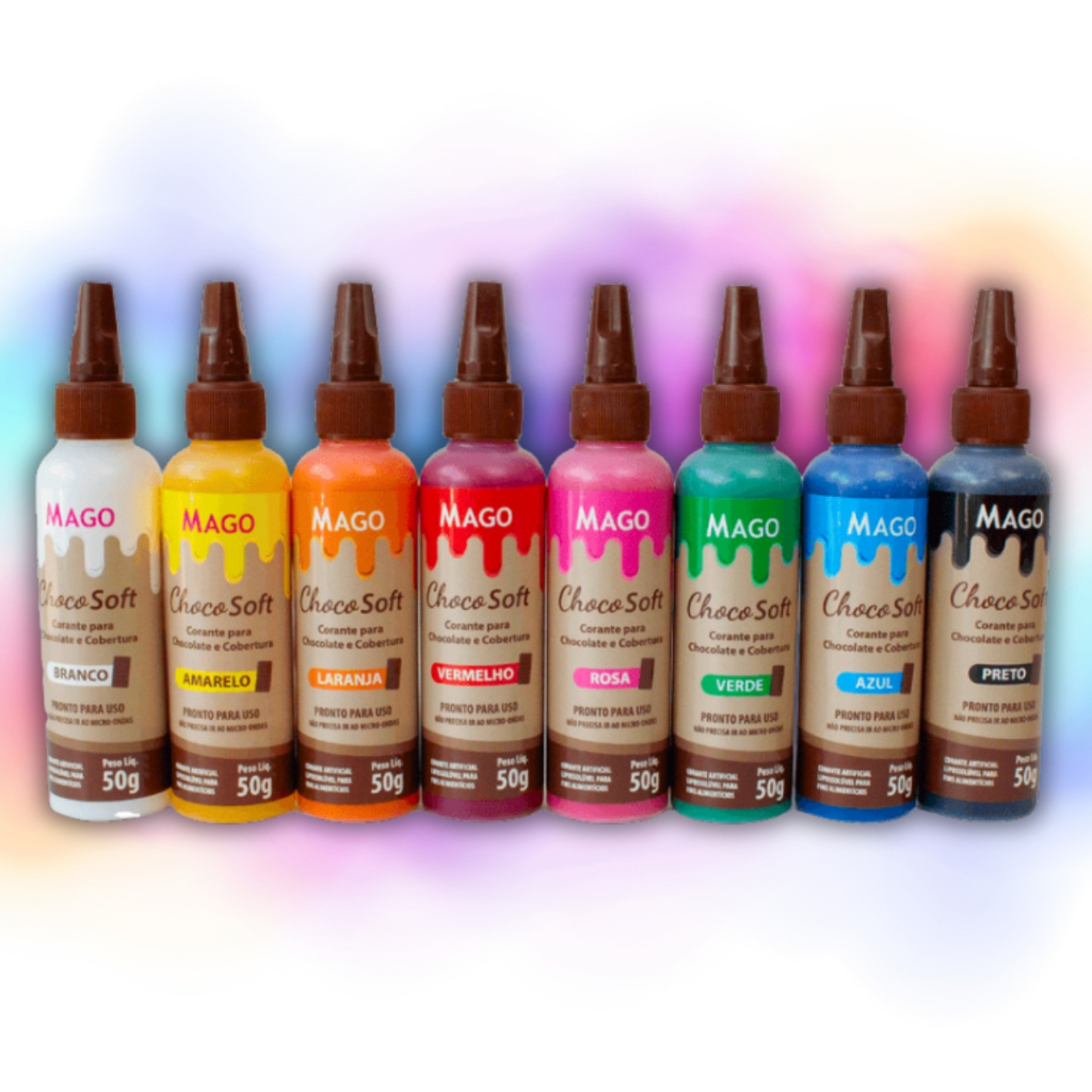Corante Choco Soft Para Chocolate e Cobertura 50g Mago em Oferta na Shopee