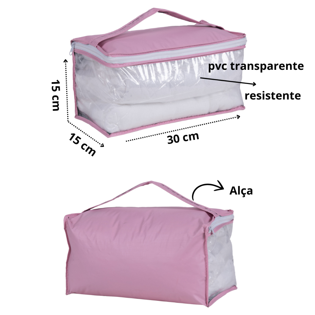 Kit Necessaire Organizadora Maquiagem  Brinquedo Transparente