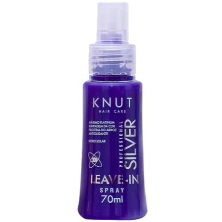 Spray Finalizador Leave-in Matizante Knut Silver Platinado Perfeito e Hidratação Instantânea 70ml
