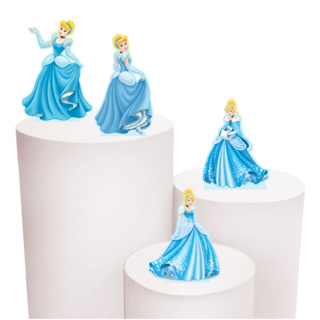 Kit de Display 4 de 20cm Totens para Decoração de Festa Cinderela em MDF Cortado a Laser em Oferta na Shopee